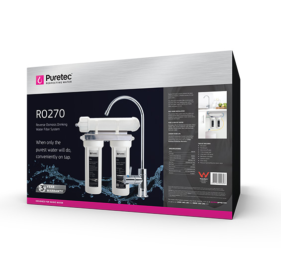 Puretec RO Series Reverse Osmosis Under-Sink Water Filter System