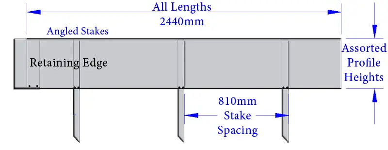 FormBoss Angled Stake Corten 1200mm