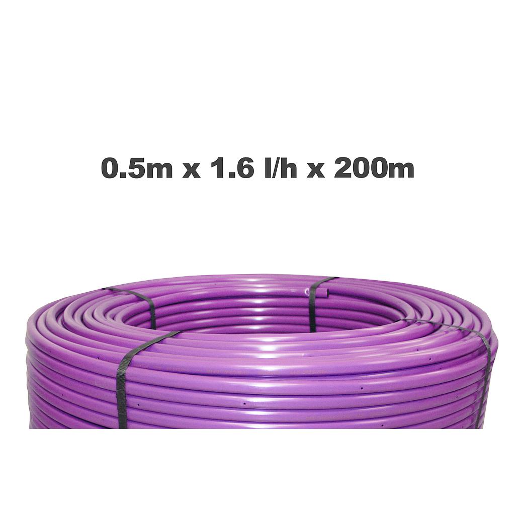 Netafim Techline AS 0.5m 1.6LPH 200m Purple