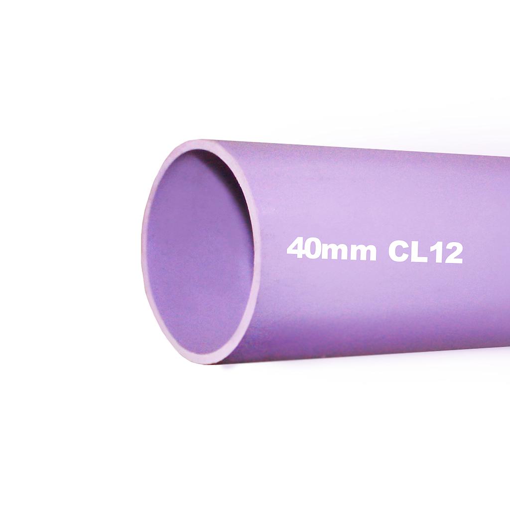 PVC Pipe CL12 40mm x 6m Lilac