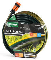 Holman Multi Purpose Hose 12mm x 15m with Fittings